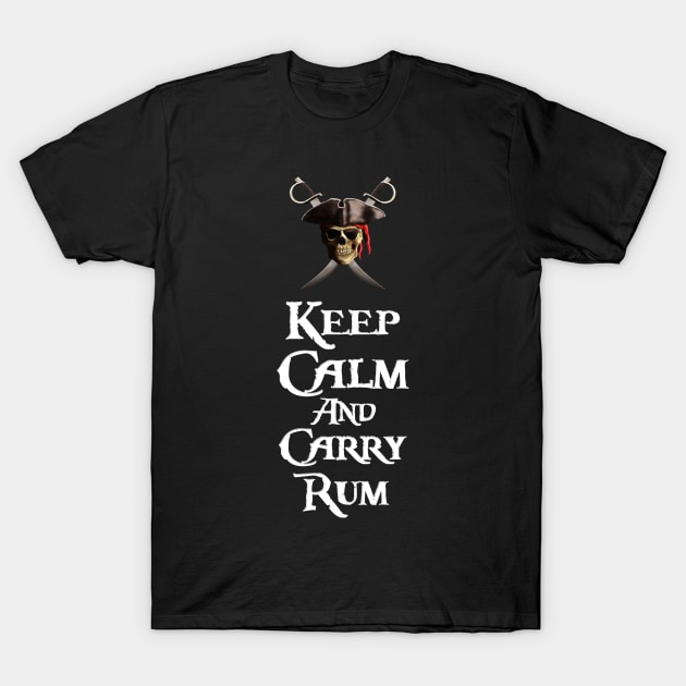 Keep Calm And Carry Rum T-Shirt by macdonaldcreativestudios